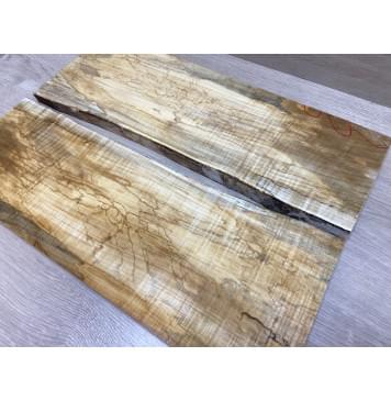 Клён Американский Волнистый заготовка на топ Смешанный АА Волна А 18х167-195х520 мм - 2 шт. (книжкой)-7