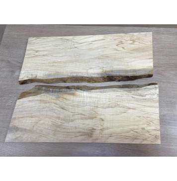 Клён Американский Волнистый заготовка на топ Смешанный ААА Волна А 12х190х520 мм - 2 шт. (книжкой)-5