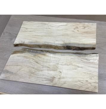 Клён Американский Волнистый заготовка на топ Смешанный ААА Волна А 12х190х520 мм - 2 шт. (книжкой)-6