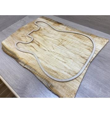 Клён Американский Волнистый заготовка на топ Смешанный ААА Волна А 12х190х520 мм - 2 шт. (книжкой)-0