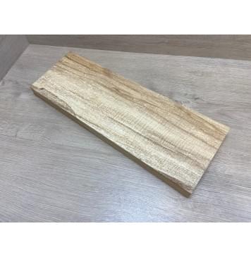Клён Американский Волнистый заготовка на топ Смешанный АА Волна АА 33.5х183х500-520 мм (1шт под распил) Уценка-гнилостные поражения древесины,под стабилизацию или работу с порозаполнителями-0