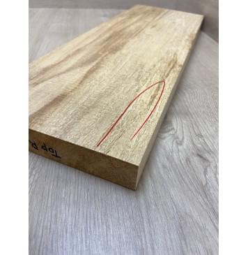 Клён Американский Волнистый заготовка на топ Смешанный АА Волна АА 33.5х183х500-520 мм (1шт под распил) Уценка-гнилостные поражения древесины,под стабилизацию или работу с порозаполнителями-7