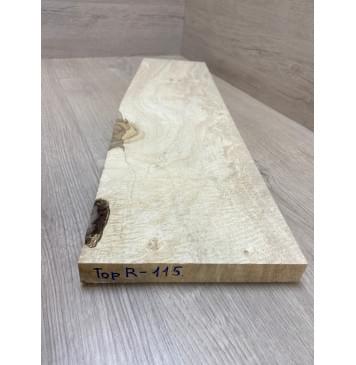 Клён Американский Волнистый заготовка на топ Смешанный А Волна А 24.5х160-190х630 мм (1шт под распил) Уценка-гнилостные поражения древесины,под стабилизацию или работу с порозаполнителями-7