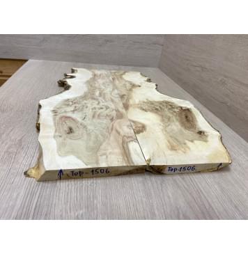 Клён Американский Каповый заготовка на топ Смешанный АА 19х220х515 мм 2 шт (книжкой)-7