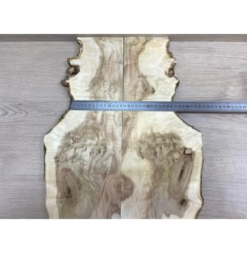 Клён Американский Каповый заготовка на топ Смешанный АА 19х220х515 мм 2 шт (книжкой)-1