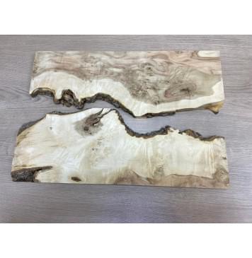 Клён Американский Каповый заготовка на топ Смешанный АА 19х220х515 мм 2 шт (книжкой)-3