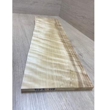 Берёза Пламенная заготовка на топ Радиал АА Волна ААА 14х184-195х635 мм (1шт под распил)-4