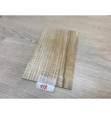 Ясень Оливковый Волнистый заготовка накладки на головку грифа Смешанный ААА Волна АА 3х130х200 мм-0