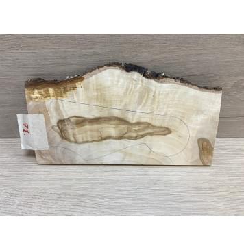 Берёза Пламенная заготовка накладки на головку грифа Смешанный ААА Волна А 5х(90-110-90)х220 мм-3