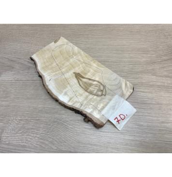 Берёза Пламенная заготовка накладки на головку грифа Смешанный ААА Волна А 7.5х(90-110-90)х225 мм-0