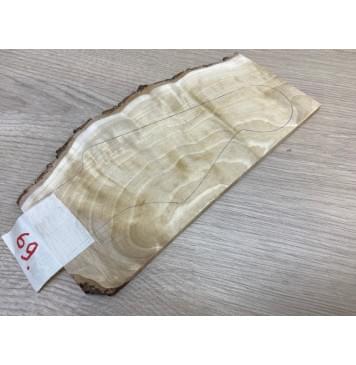 Берёза Пламенная заготовка накладки на головку грифа Смешанный ААА Волна А 5х(85-100)х220 мм-0