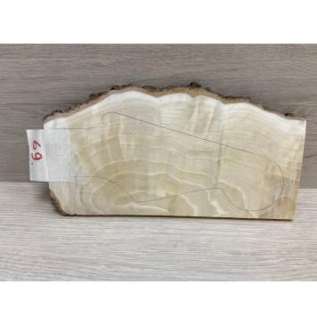 Берёза Пламенная заготовка накладки на головку грифа Смешанный ААА Волна А 5х(85-100)х220 мм-3