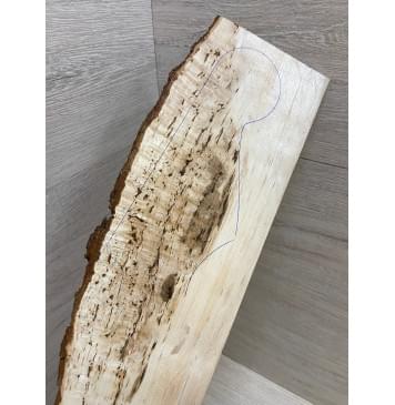 Ольха Кап заготовка накладки на головку грифа Смешанный ААА 3.3х75-102-90х320 мм-2