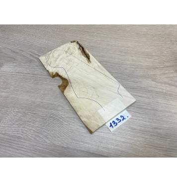 Клён Американский Волнистый заготовка накладки на головку грифа Смешанный АА Волна А 8х80-104х200 мм-0