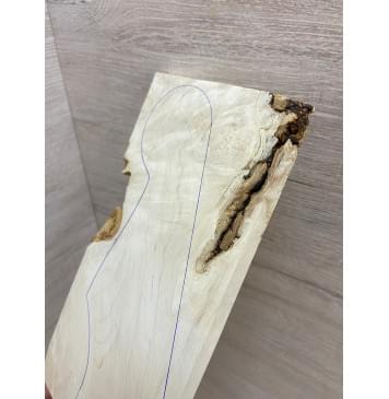 Клён Американский Волнистый заготовка накладки на головку грифа Смешанный АА Волна А 8х80-104х200 мм-3