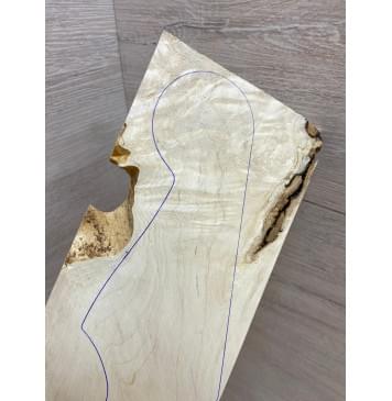 Клён Американский Волнистый заготовка накладки на головку грифа Смешанный АА Волна А 8х80-104х200 мм-2