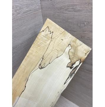 Клён Американский Spalted заготовка накладки на головку грифа под заливку Смешанный ААА 4х107-135х200 мм-1