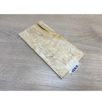 Клён Американский Волнистый заготовка накладки на головку грифа Смешанный АА Волна ААА 6х115х225 мм-4