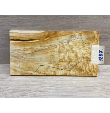 Клён Американский Волнистый заготовка накладки на головку грифа Смешанный АА Волна ААА 6х115х225 мм-0