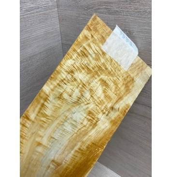 Клён Американский Волнистый заготовка накладки на головку грифа Смешанный АА Волна ААА 6х115х225 мм-2