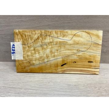 Клён Американский Волнистый заготовка накладки на головку грифа Смешанный АА Волна ААА 4.8х115х225 мм-4