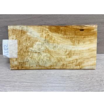 Клён Американский Волнистый заготовка накладки на головку грифа Смешанный АА Волна ААА 4х115х225 мм-4