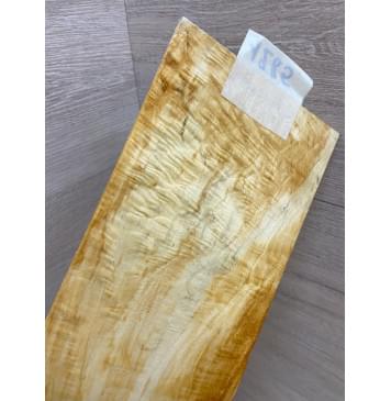 Клён Американский Волнистый заготовка накладки на головку грифа Смешанный АА Волна ААА 4х115х225 мм-3