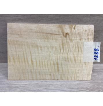 Клён Американский Белый Волнистый заготовка накладки на головку грифа Радиал АА Волна АА 5.3х130х200 мм-6