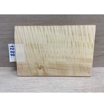 Клён Американский Белый Волнистый заготовка накладки на головку грифа Радиал АА Волна АА 5.3х130х200 мм-7