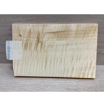 Клён Американский Белый Волнистый заготовка накладки на головку грифа Радиал АА Волна АА 5.3х130х200 мм-9