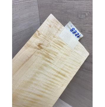 Клён Американский Белый Волнистый заготовка накладки на головку грифа Радиал АА Волна АА 5.3х130х200 мм-0