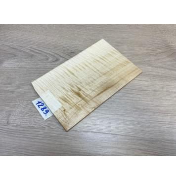 Клён Американский Белый Волнистый заготовка накладки на головку грифа Радиал АА Волна АА 6х126х200 мм-7