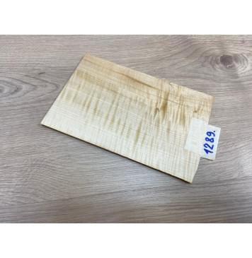 Клён Американский Белый Волнистый заготовка накладки на головку грифа Радиал АА Волна АА 6х126х200 мм-6