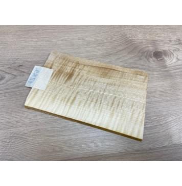 Клён Американский Белый Волнистый заготовка накладки на головку грифа Радиал АА Волна АА 6х126х200 мм-3