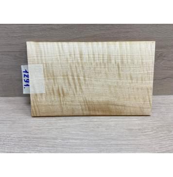 Клён Американский Белый Волнистый заготовка накладки на головку грифа Радиал АА Волна АА 6х118х200 мм-4