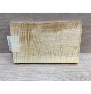 Клён Американский Белый Волнистый заготовка накладки на головку грифа Радиал АА Волна АА 10х122х200 мм-5