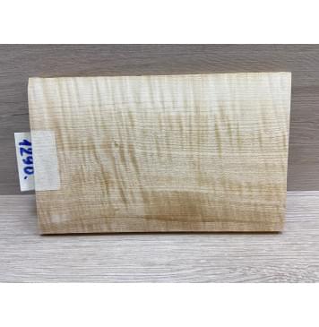 Клён Американский Белый Волнистый заготовка накладки на головку грифа Радиал АА Волна АА 10х122х200 мм-4