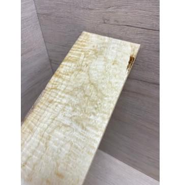 Клён Белый Явор, Волнистый заготовка накладки на головку грифа Тангент АА Волна АА 6х87-104х217 мм-2