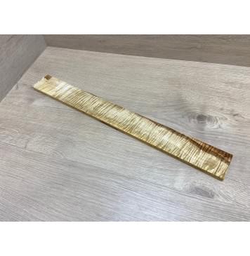 Клён Белый Явор, Волнистый заготовка накладки для электрогитары Смешанный А Волна ААА 11х57х534 мм-0