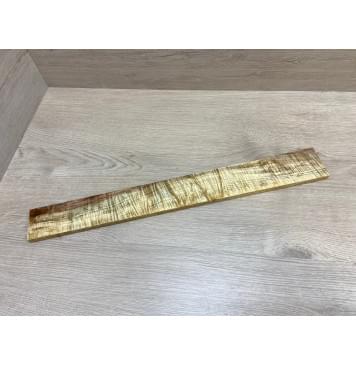 Клён Белый Явор, Волнистый заготовка накладки для электрогитары Смешанный А Волна ААА 12х65-58х535 мм-12