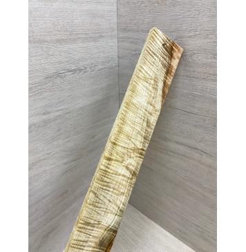 Клён Белый Явор, Волнистый заготовка накладки для электрогитары Смешанный А Волна ААА 12х65-58х535 мм-11