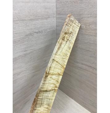 Клён Белый Явор, Волнистый заготовка накладки для электрогитары Смешанный А Волна ААА 12х65-58х535 мм-10