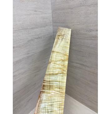 Клён Белый Явор, Волнистый заготовка накладки для электрогитары Смешанный А Волна ААА 12х65-58х535 мм-9