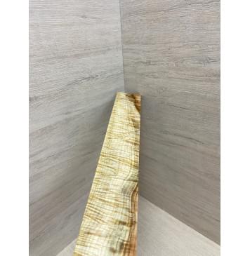 Клён Белый Явор, Волнистый заготовка накладки для электрогитары Смешанный А Волна ААА 12х65-58х535 мм-8