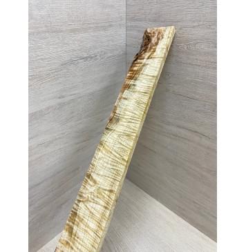 Клён Белый Явор, Волнистый заготовка накладки для электрогитары Смешанный А Волна ААА 12х65-58х535 мм-7