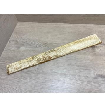 Клён Белый Явор, Волнистый заготовка накладки для электрогитары Смешанный А Волна ААА 11х71-52х558 мм-0