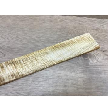 Клён Белый Явор, Волнистый заготовка накладки для электрогитары Смешанный А Волна ААА 11х71-52х558 мм-11