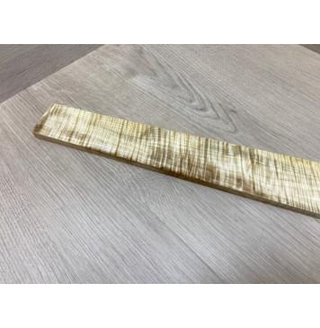 Клён Белый Явор, Волнистый заготовка накладки для электрогитары Смешанный А Волна ААА 11х71-52х558 мм-9