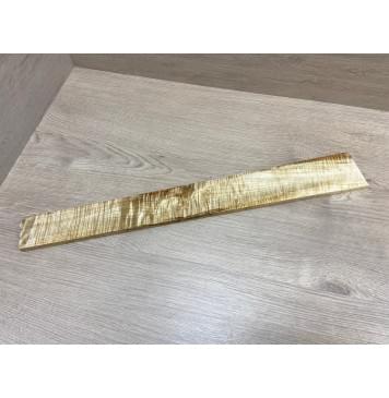 Клён Белый Явор, Волнистый заготовка накладки для электрогитары Смешанный А Волна ААА 11х71-52х558 мм-12