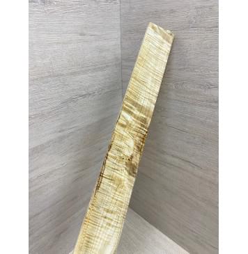 Клён Белый Явор, Волнистый заготовка накладки для электрогитары Смешанный А Волна ААА 11х71-52х558 мм-2